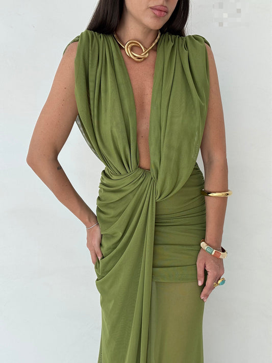Draped Maxi Dress