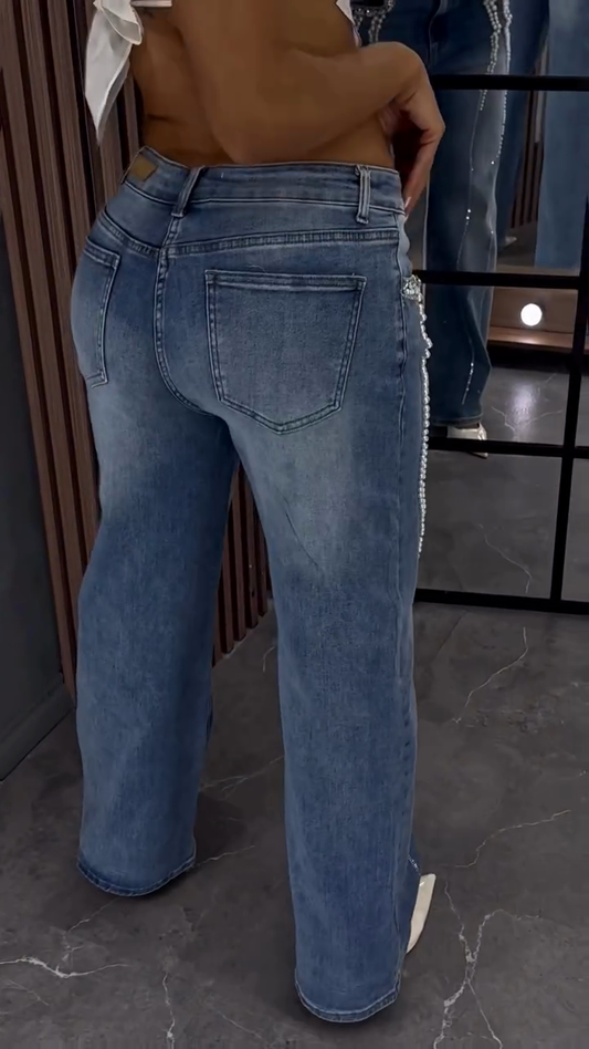 Embellished Flared Jeans