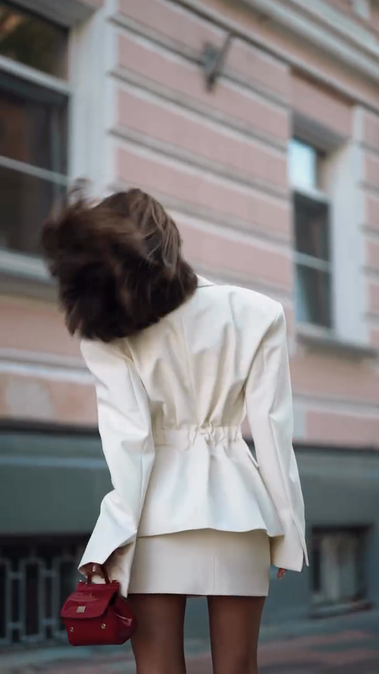 White Oversized Structured Blazer