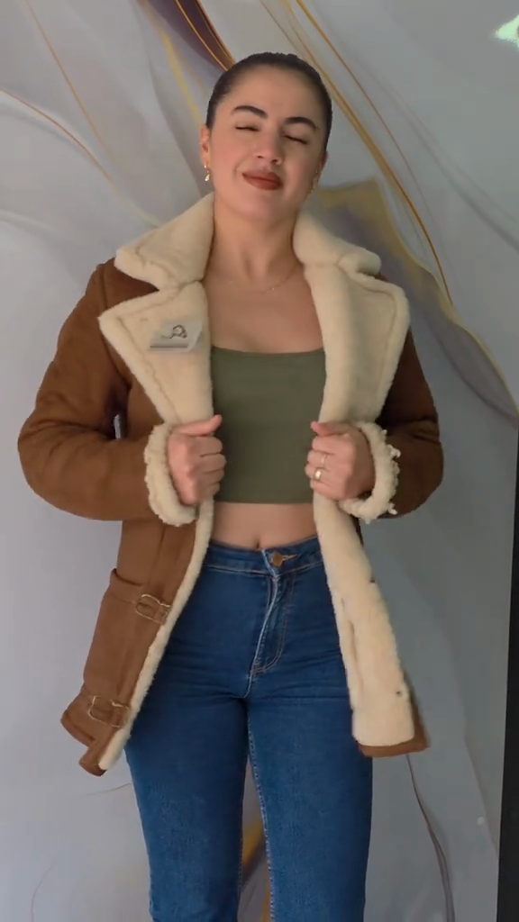 Brown Faux Shearling - Lined Jacket