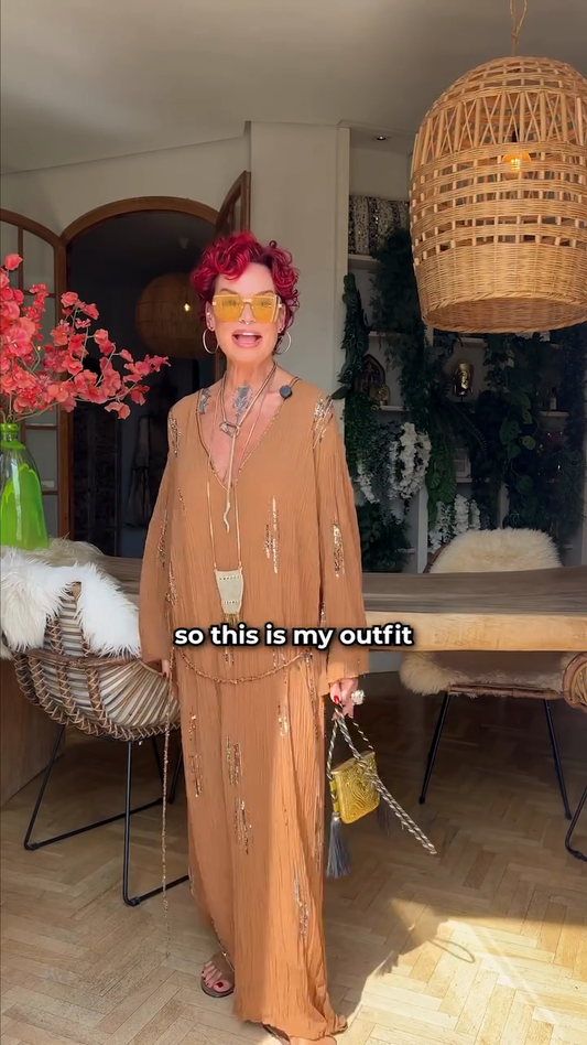 Boho - Chic Embroidered Maxi Dress