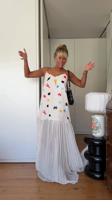 White Printed Maxi Dress