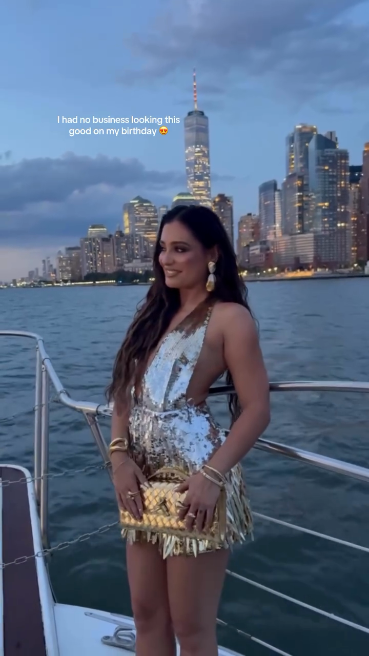 Gold Sequin Halter Mini Dress