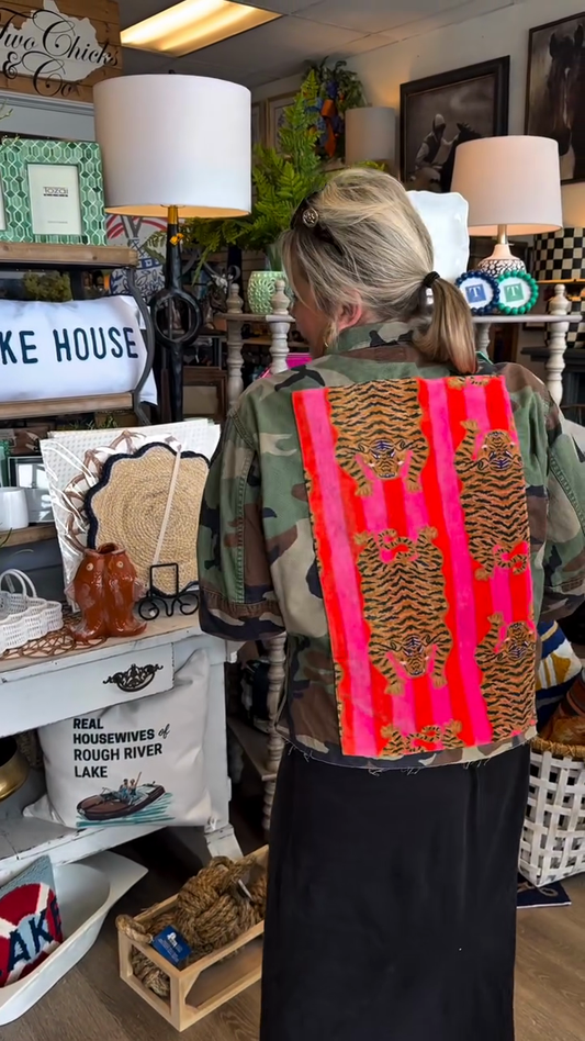 Camouflage - Print Embellished Jacket