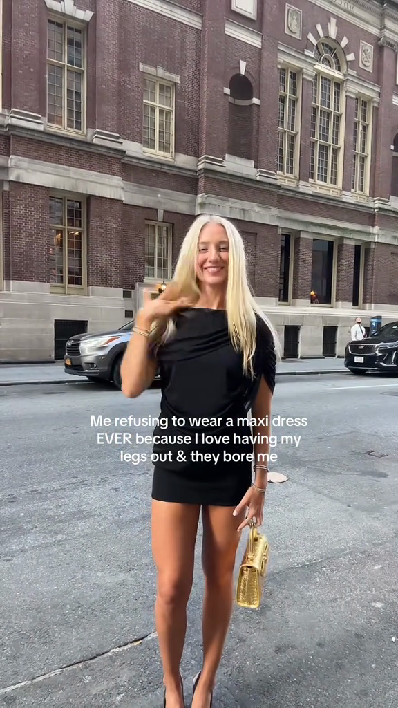 Black Draped Mini Dress