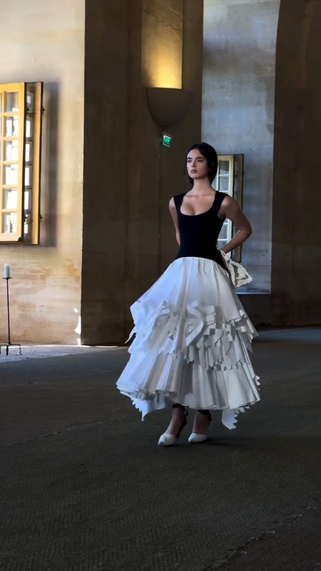 Asymmetric Tiered Maxi Dress