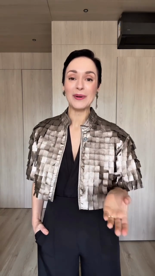 Metallic Woven Short Jacket