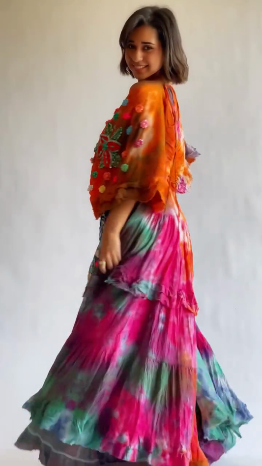 Colorful Embellished Maxi Dress