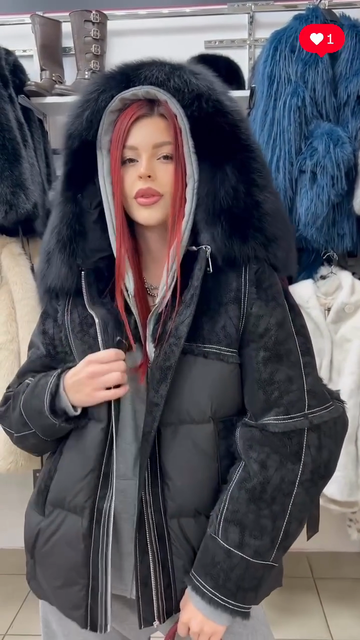 Puffer Jacket with Fur - Lined Hood