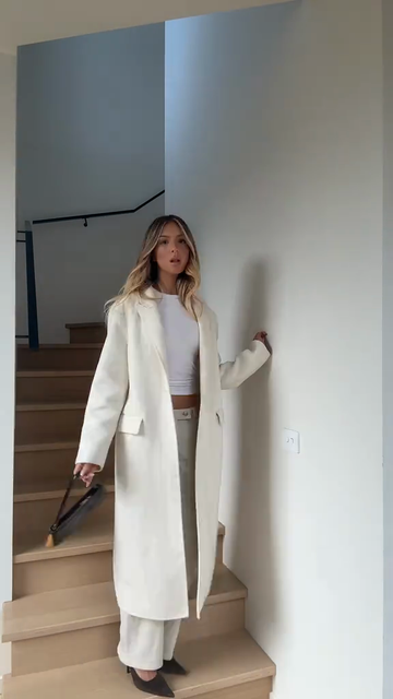 White Longline Coat