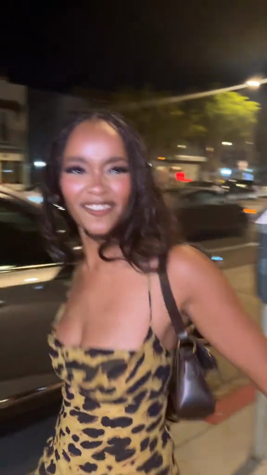 Leopard - Print Spaghetti Strap Dress