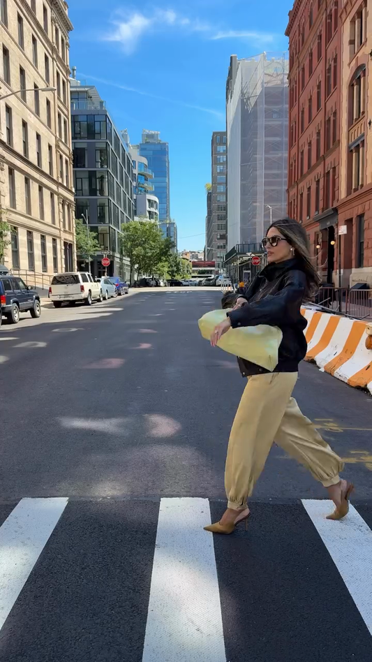 Oversized Black Leather Jacket