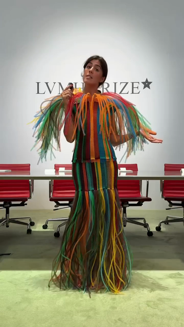 Rainbow - Striped Fringe Maxi Dress