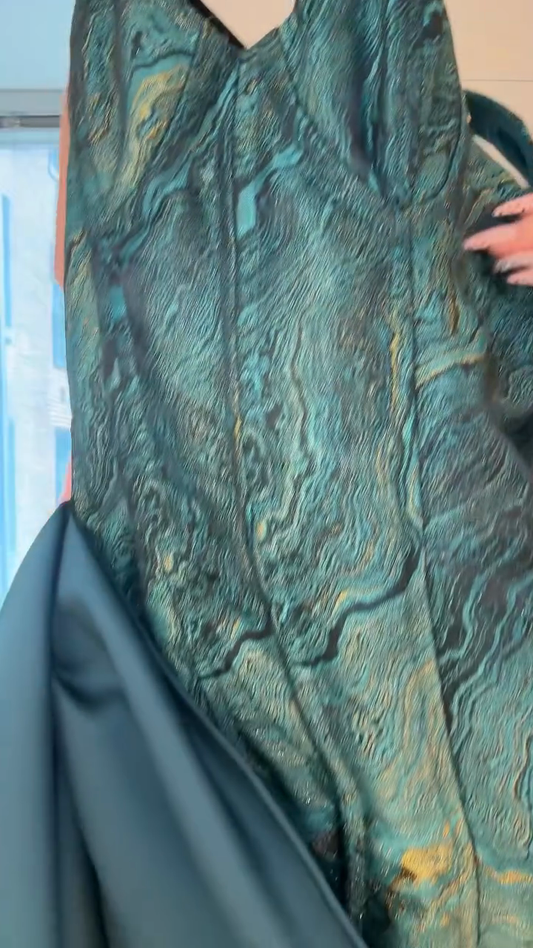 Teal Marble Dress