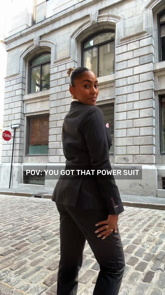 Black Pinstripe Power Suit