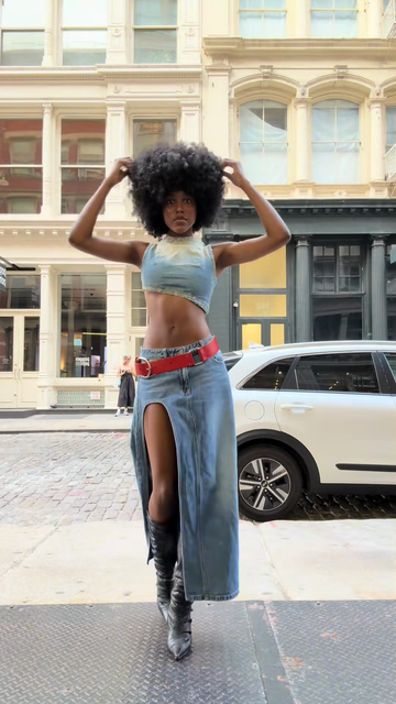 Denim Two - Piece Outfit Set