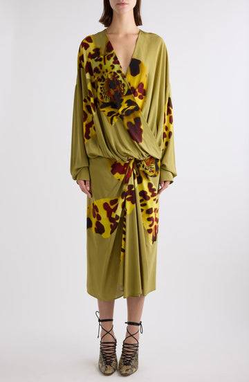 Leopard Print Olive Green Set