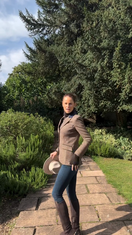 Brown Checkered Blazer