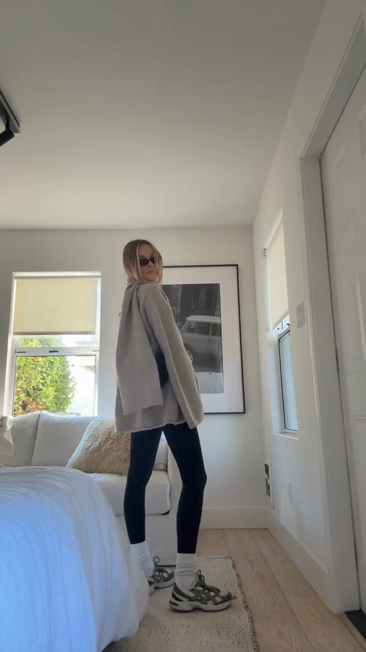 Oversized Taupe Turtleneck Sweater