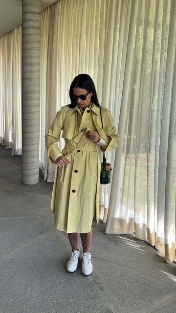 Light Yellow Trench Coat