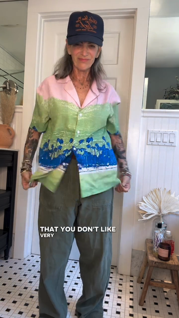 Colorful Graphic Print Button - Up Shirt