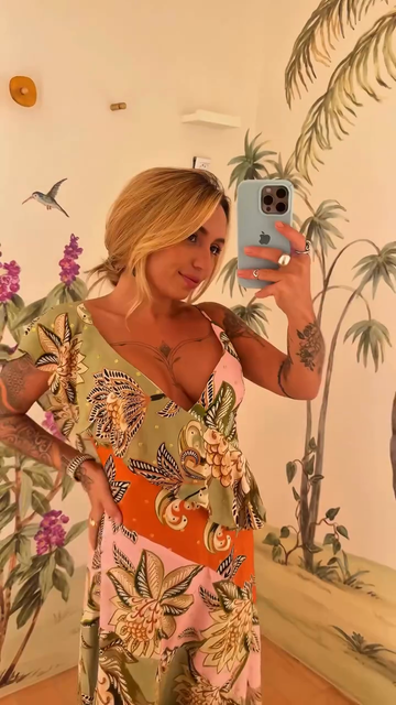 Color - Block Floral Wrap - Style Maxi Dress