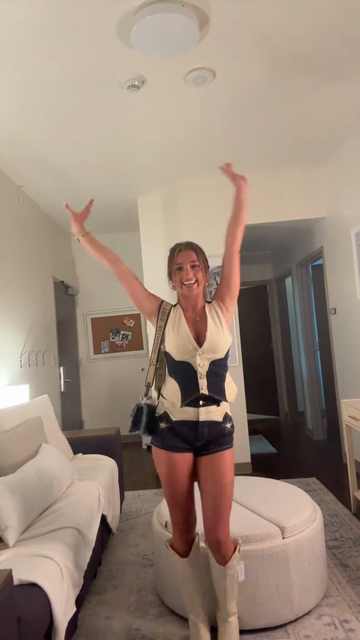 Western - Inspired Sleeveless Corset Top and Denim Shorts Set