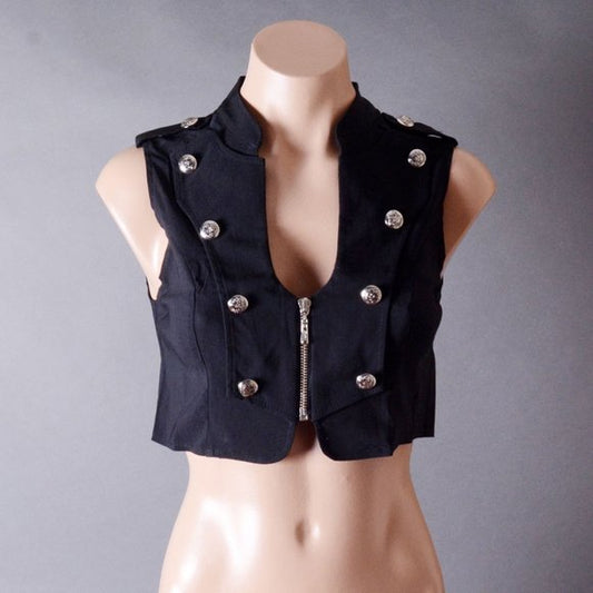 Sleeveless Cropped Vest