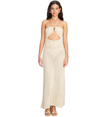 Crochet Halter Neck Maxi Dress