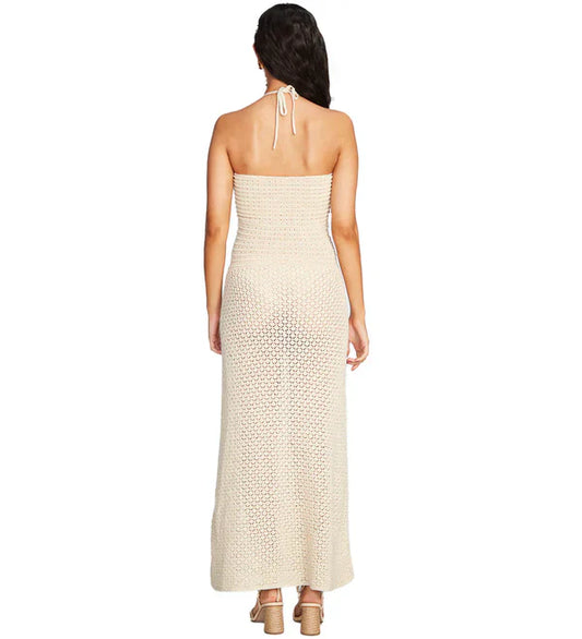 Crochet Halter Neck Maxi Dress